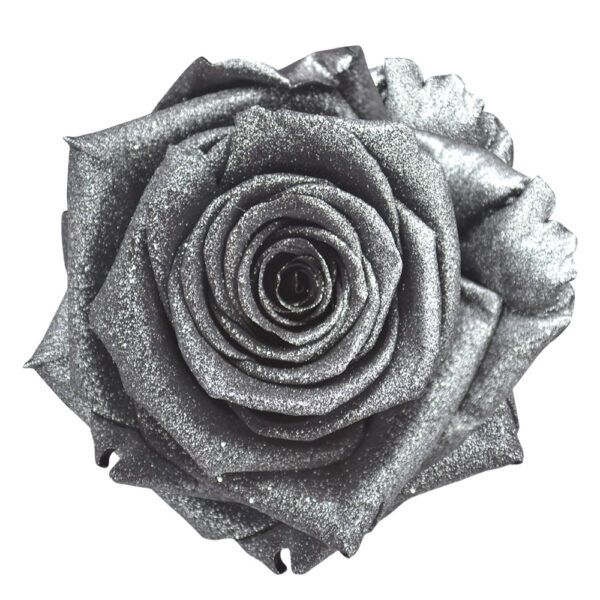 Silver Glitter - Silver Preserved Roses