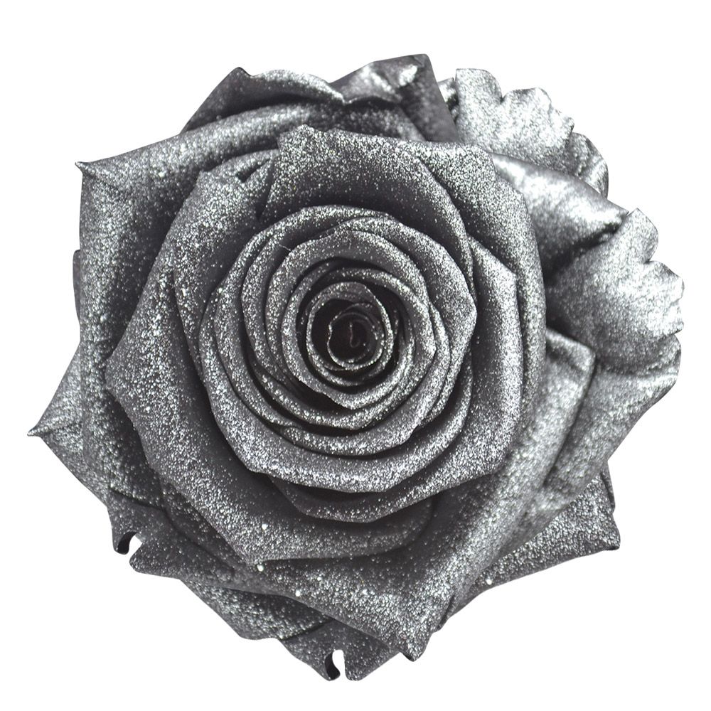Free delivery - Premium - Silver Glitter - Silver Preserved Roses - Flowers  Near Me - Magnaflor